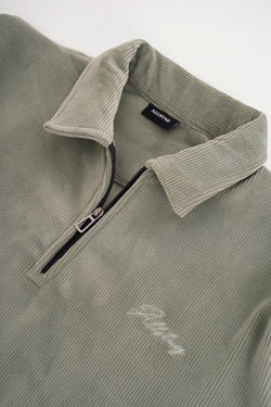 Image of CORDUROY ZIPPER POLO